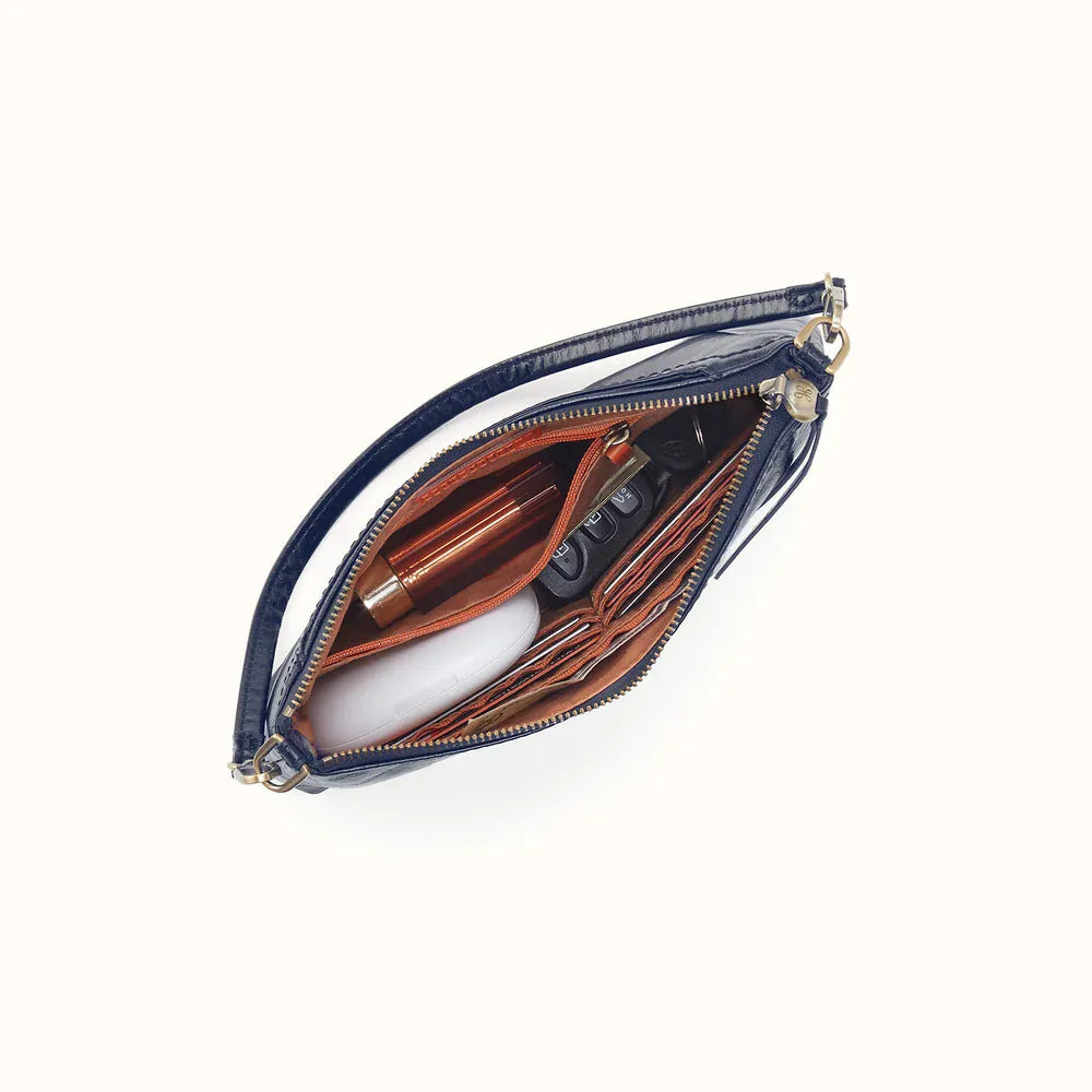 Hobo Hobo Darcy Shoulder Bag in Polished Leather - Ink Navy - Little Miss Muffin Children & Home