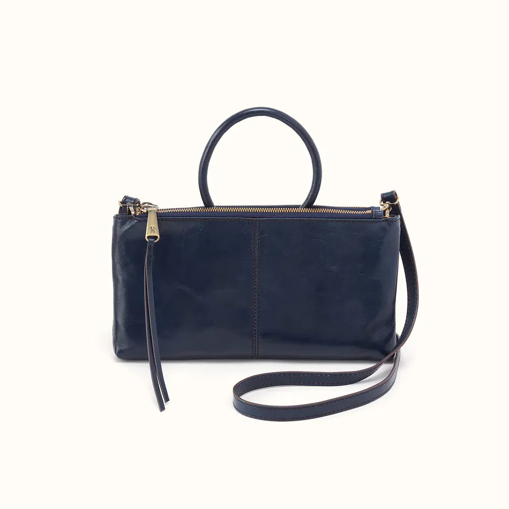 Hobo Sable Crossbody in Polished Leather - Ink Navy - Little Miss Muffin Children & Home