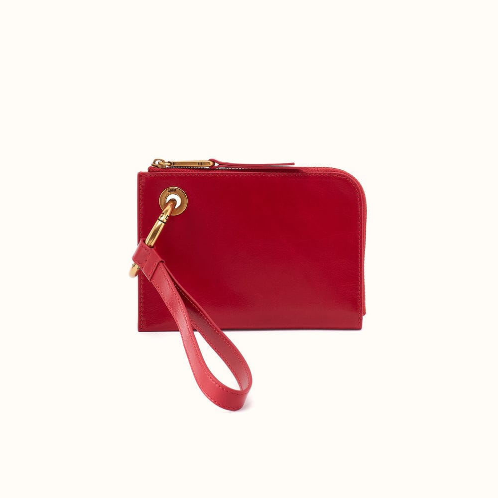 Hobo Jett Credit Card Wristlet Polished Leather - True Red - Little Miss Muffin Children & Home