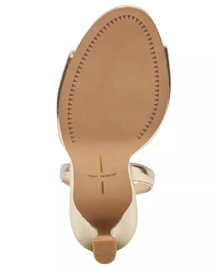 Dolce Vita Women's Raily Slingback Round Toe Sandals Platinum Crinkle Patent - Little Miss Muffin Children & Home