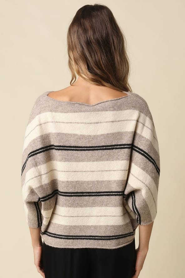 Veda Stripe Dolman Knit Top