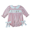 Whimsy Bay Kids Pink Christmas Smocked Collared Bubble - Little Miss Muffin Children & Home