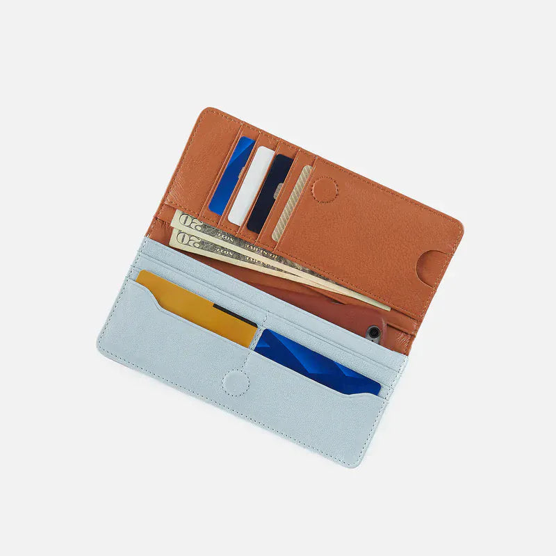 Hutton Large Wallet In Micrograin Leather