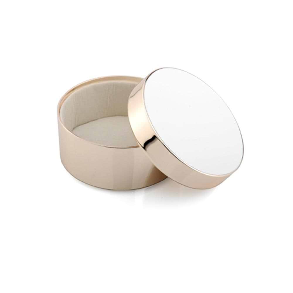 White & Gold Trinket Pot 3"