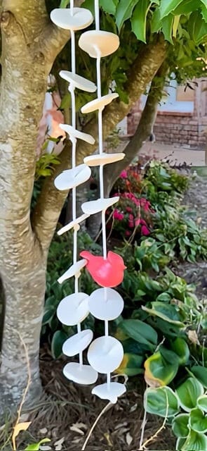 Poor House Pottery Cardinal Double Strand Wind Chime - Little Miss Muffin Children & Home