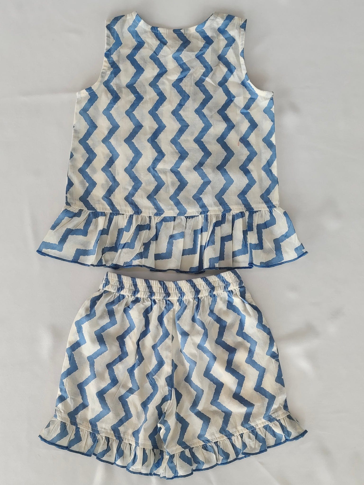 Yo Baby Yo Baby ZigZag Print Sleeveless Top & Shorts Set - Little Miss Muffin Children & Home