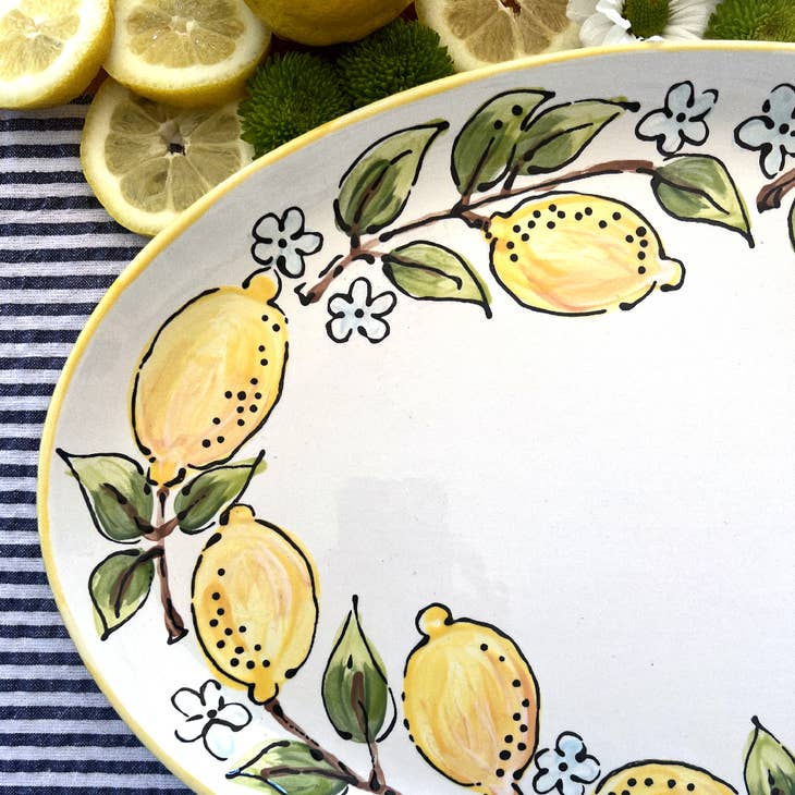 Magnolia Creative Co Magnolia Creative Co Lemon Oval Platter - Little Miss Muffin Children & Home