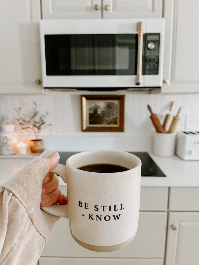 Sweet Water Decor Sweet Water Decor CM063 Be Still + Know 14oz Stoneware Style Coffee Mug - Little Miss Muffin Children & Home