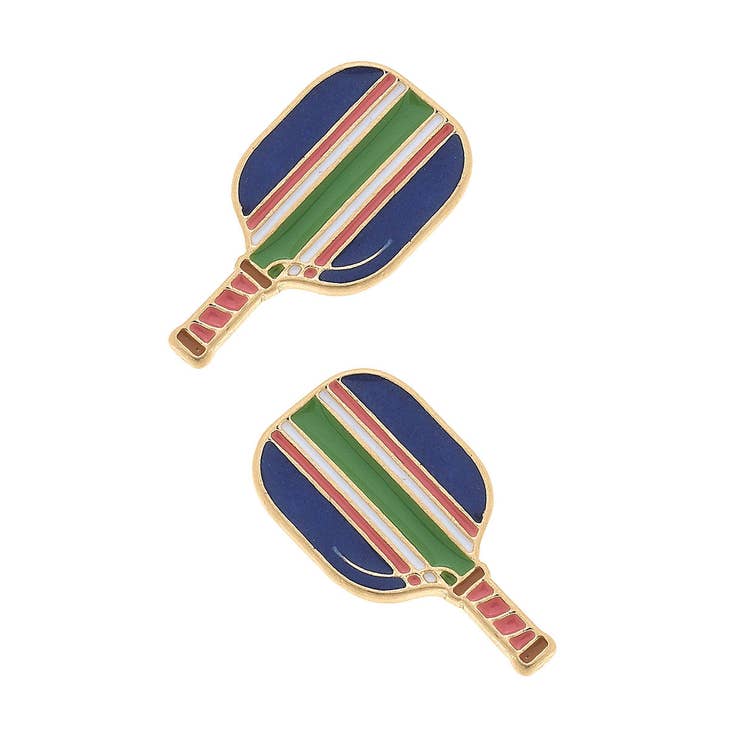 Canvas Style Canvas Style Ellie Pickleball Paddle Stud Earrings - Little Miss Muffin Children & Home