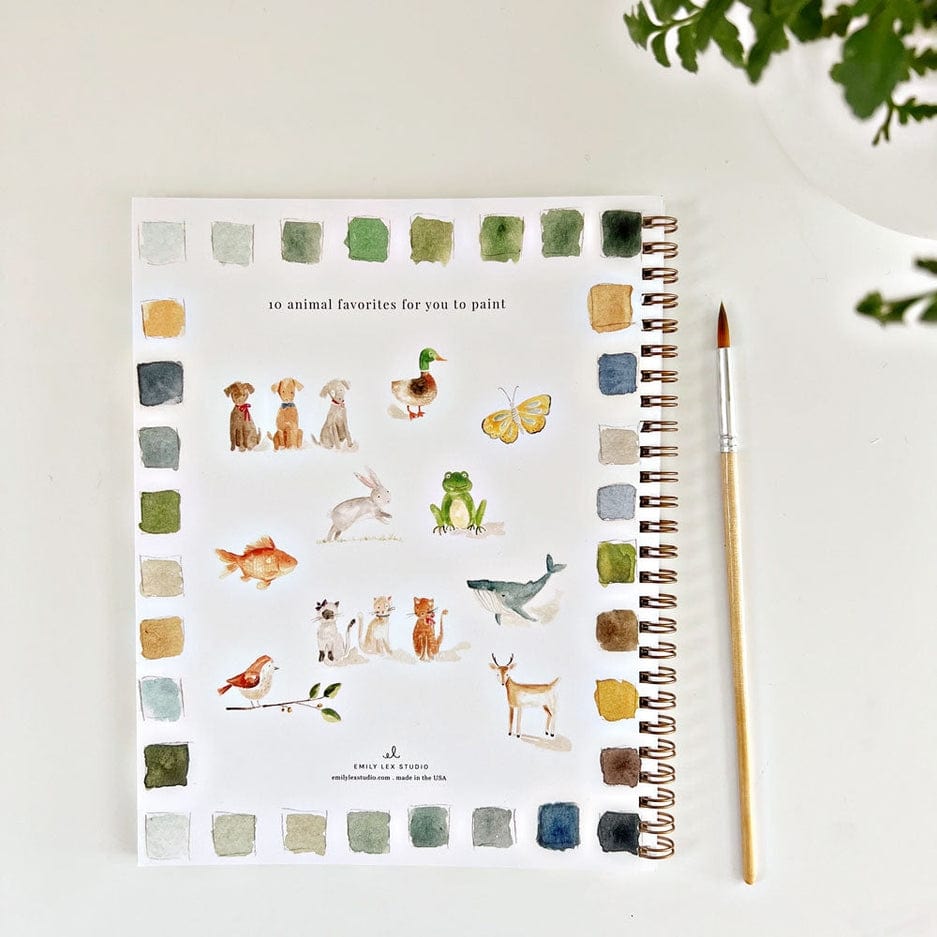 Emily Lex Studio Emily Lex Studio Animals Watercolor Workbook - Little Miss Muffin Children & Home