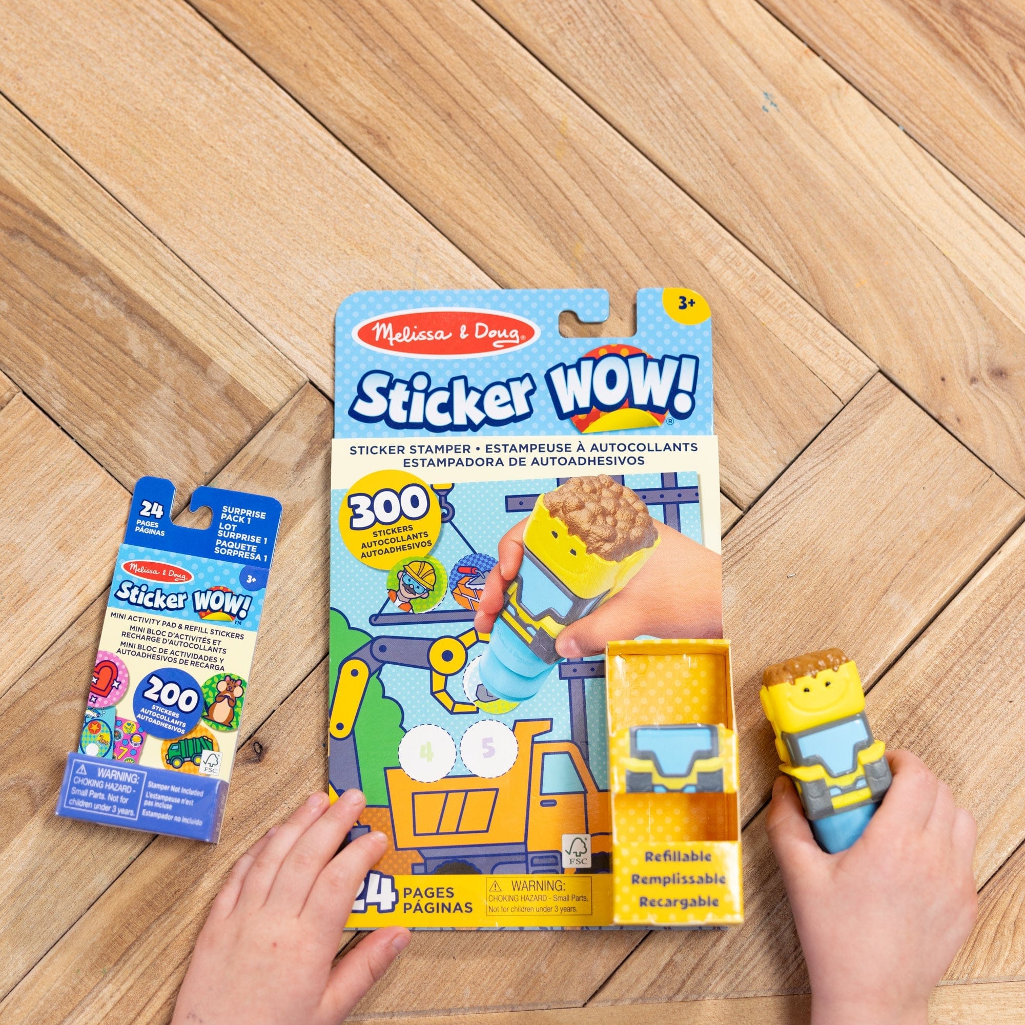 Melissa & Doug Melissa & Doug Sticker WOW! Activity Pad & Sticker Stamper - Bulldozer - Little Miss Muffin Children & Home