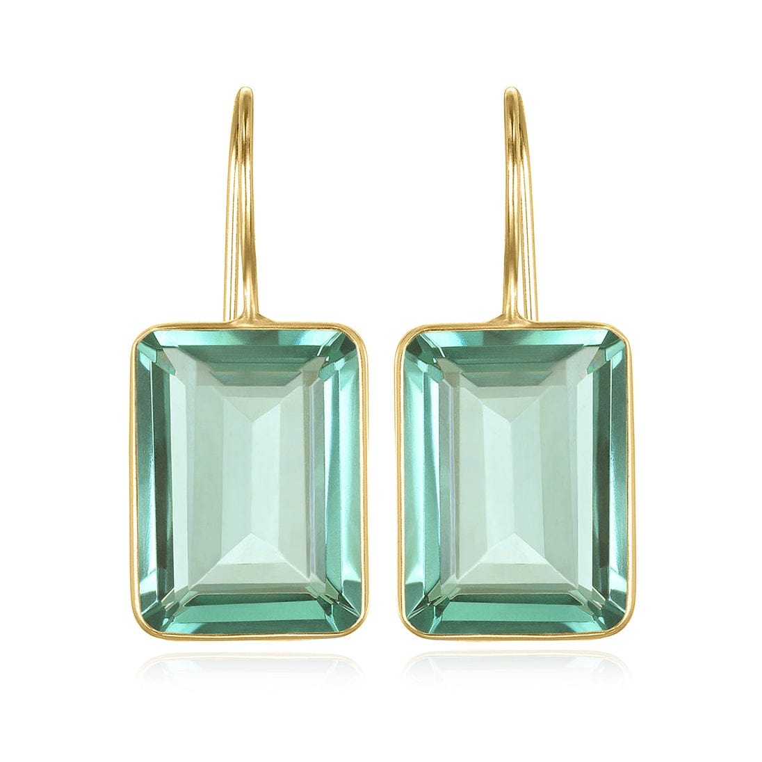 Amelia Rose Jewelry Emerald Cut Valencia Sage Gold Earring - Little Miss Muffin Children & Home