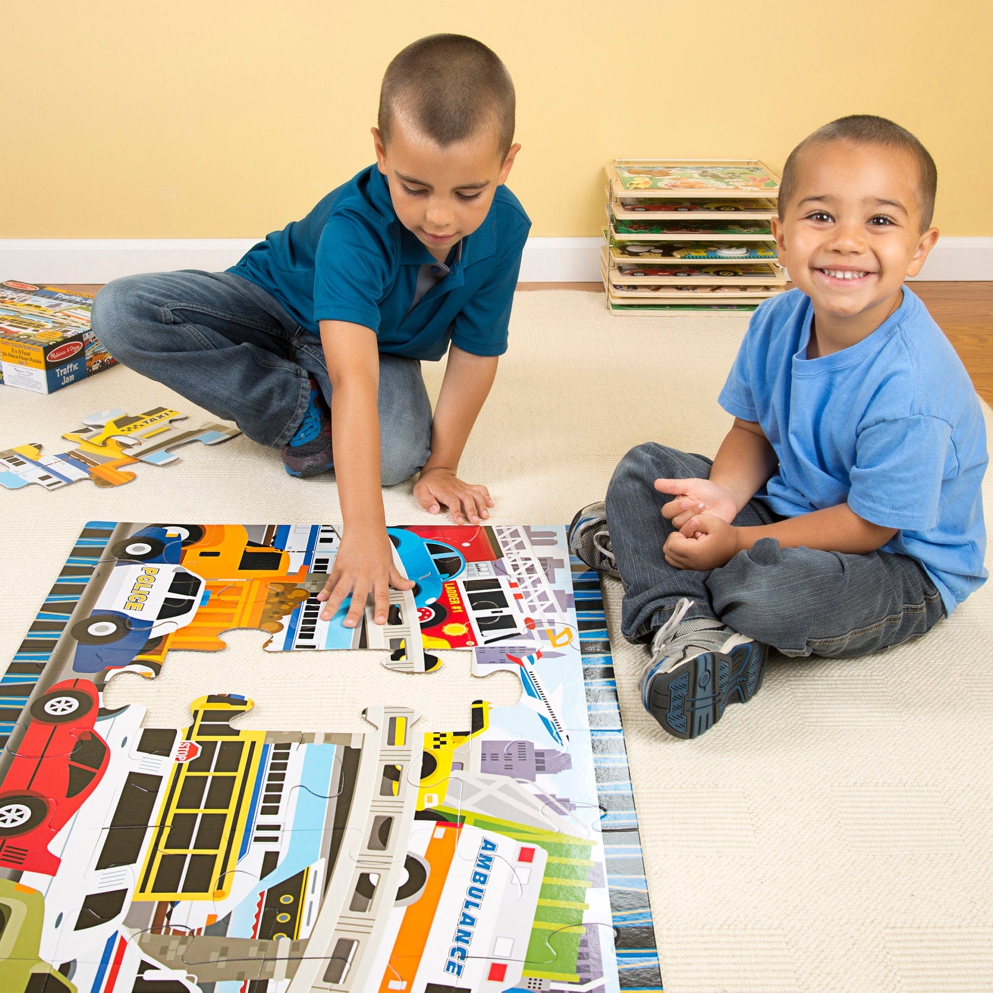 Melissa & Doug Traffic Jam Floor Puzzle, 24 Pieces - Little Miss Muffin Children & Home