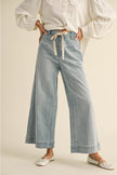 Miou Muse Washed Denim with Tie Front Pants - Little Miss Muffin Children & Home