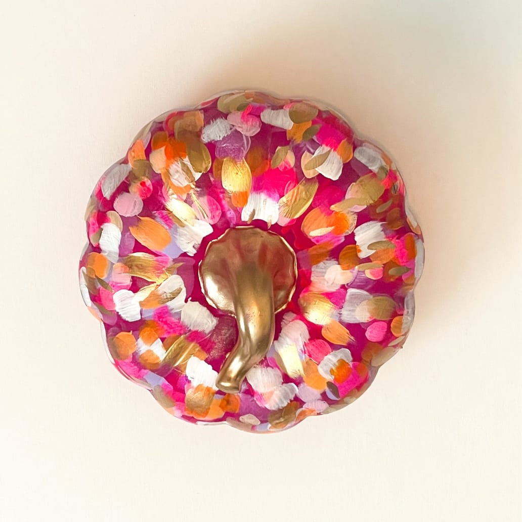 Jessica Reynolds Art Pink Abstract Pumpkin - Little Miss Muffin Children & Home
