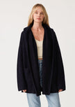 Lovestitch Lovestitch Mid-Length Oversized Long Sleeve Hooded Coatigan, Navy - Little Miss Muffin Children & Home