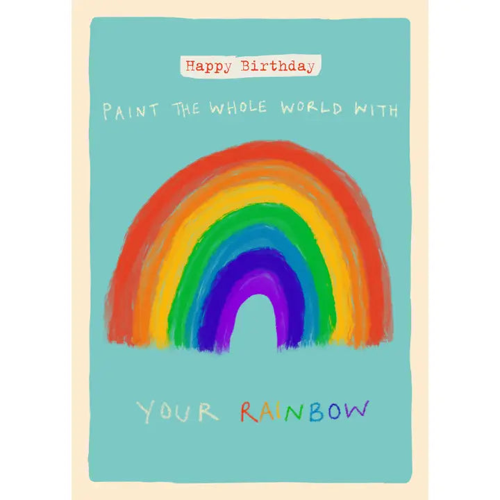 Birthday Rainbow Greeting Card Poet and Painter