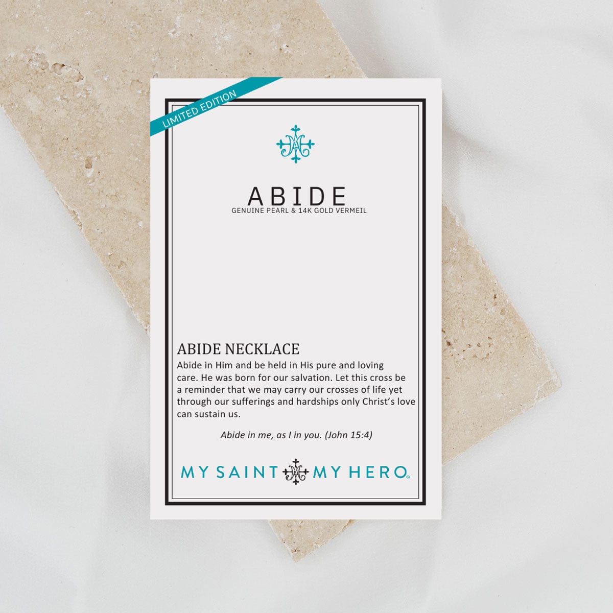 My Saint My Hero My Saint My Hero Abide Pearl Cross Necklace - Little Miss Muffin Children & Home