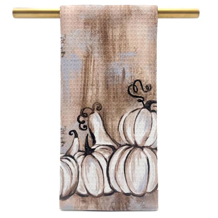 Rachel Brooks Design Golden Pumpkins Tea Towel - Little Miss Muffin Children & Home