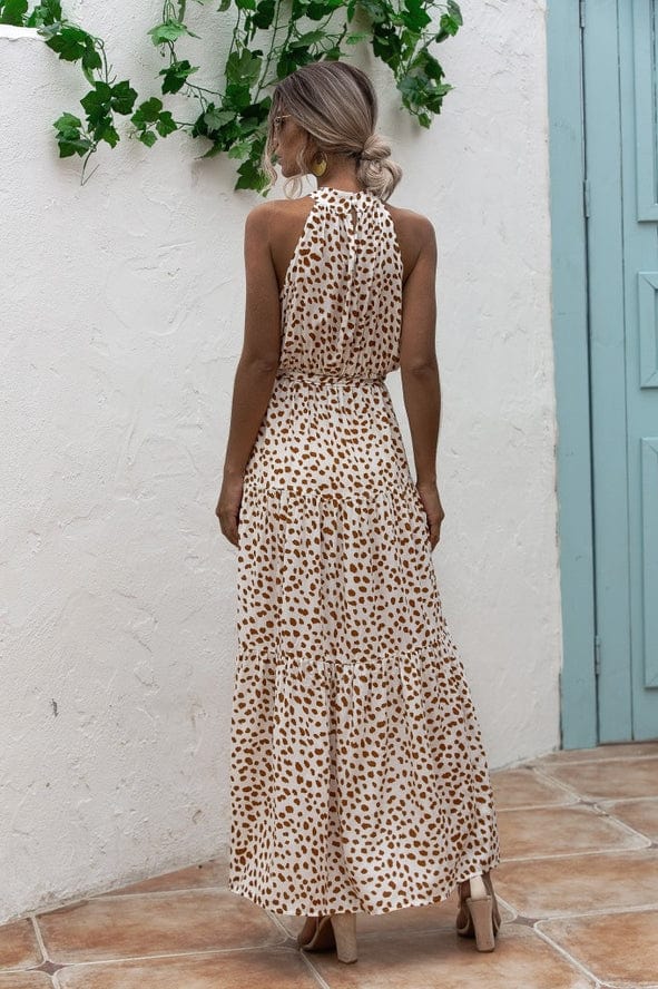 Miss Sparkling Miss Sparkling  Animal Print Halter Dress - Little Miss Muffin Children & Home