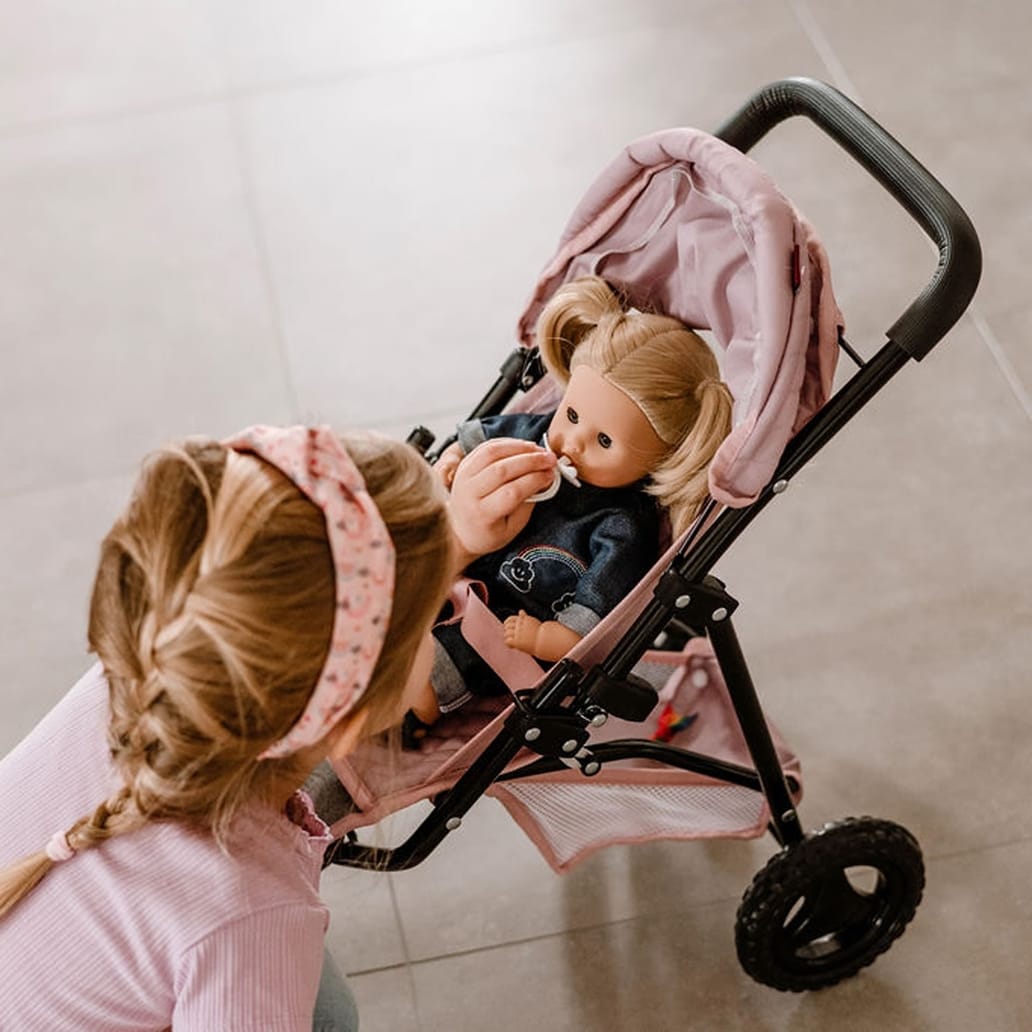 Gotz Gotz Soft Mood 3-Wheel Foldable Doll Stroller, Rose & Grey - Little Miss Muffin Children & Home
