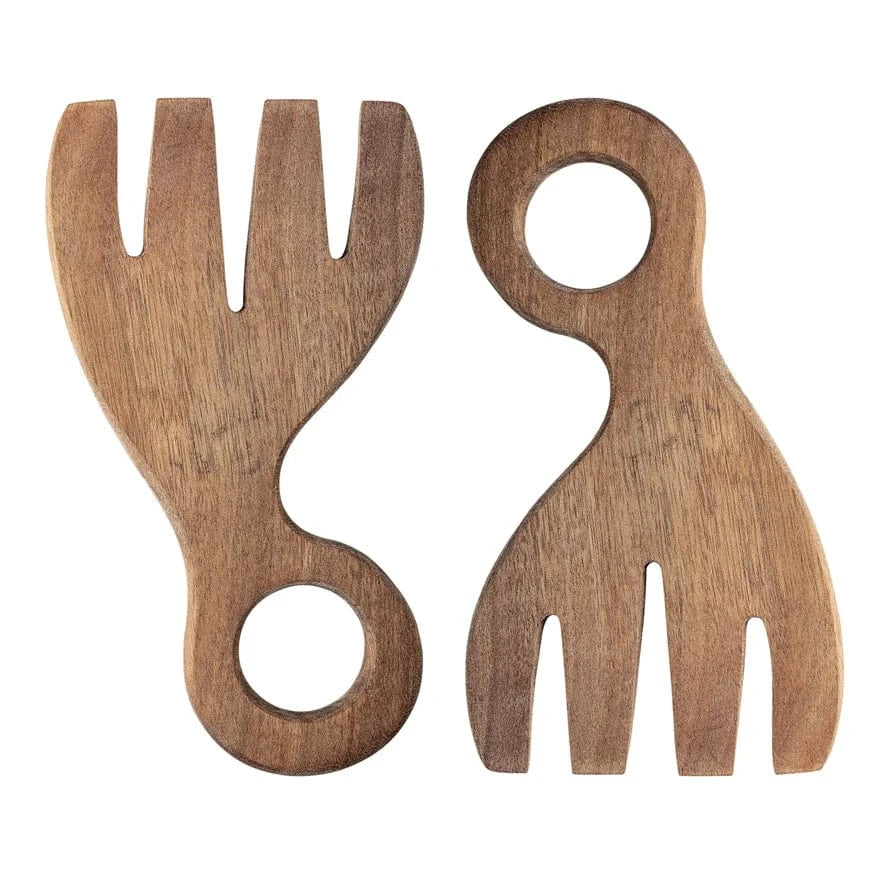 Bloomingville Acacia Wood Salad Servers, 2PC Set - Little Miss Muffin Children & Home