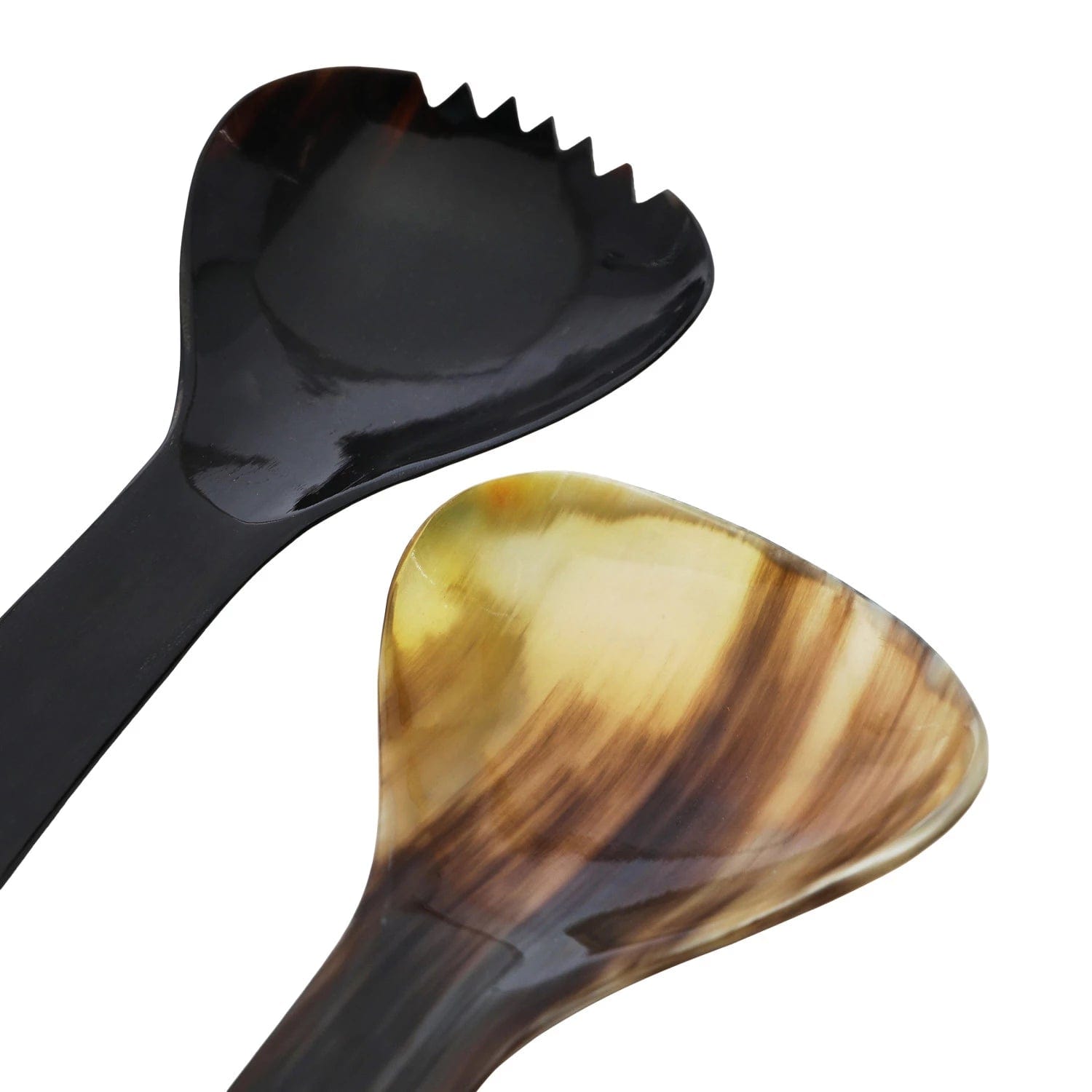 Bloomingville Bloomingville Horn Salad Servers, 2pc in Printed Drawstring Bag - Little Miss Muffin Children & Home