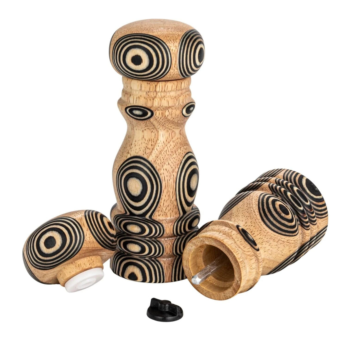 Bloomingville Bloomingville Wood Salt & Pepper Mills with Inlaid Circles Design - Little Miss Muffin Children & Home