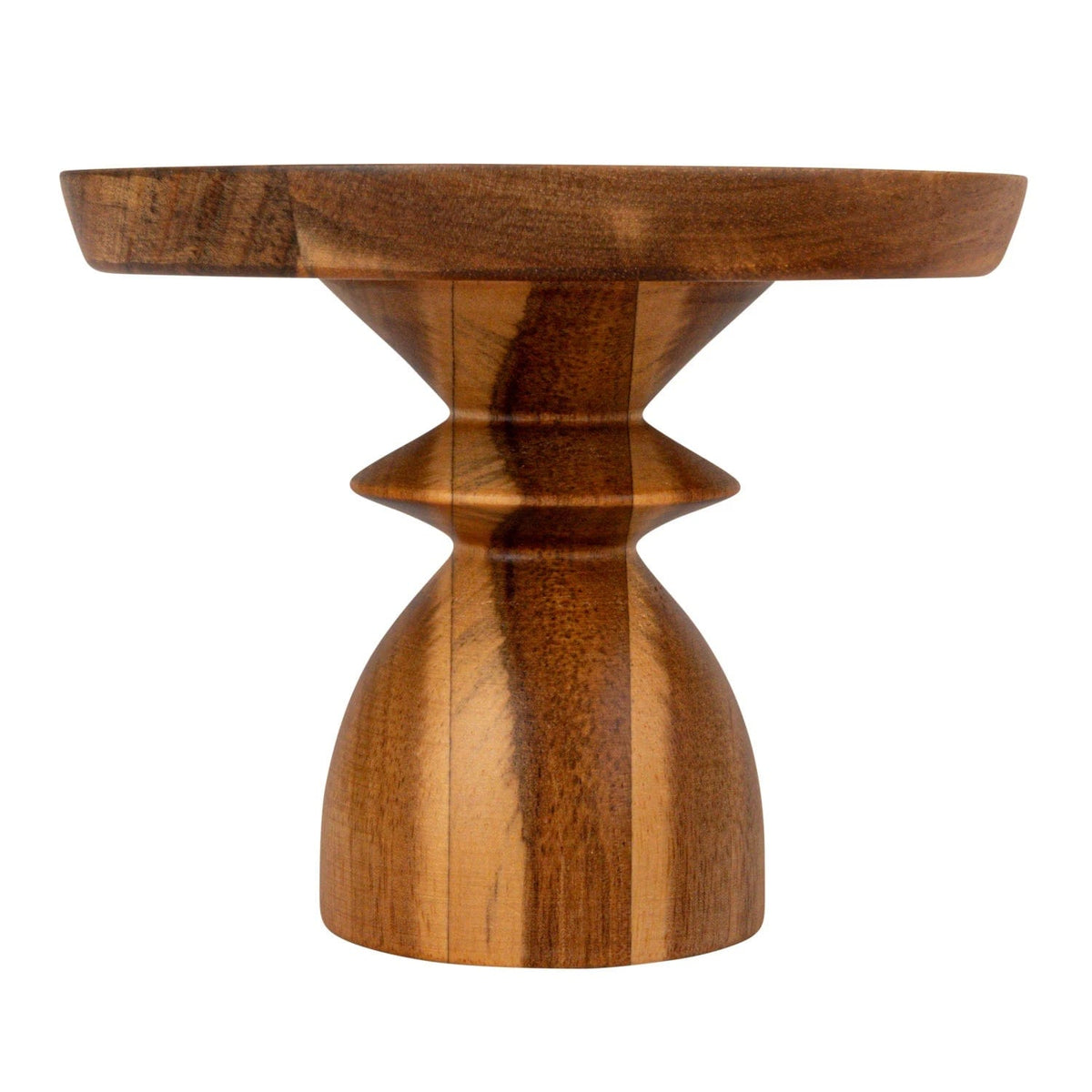 Bloomingville Bloomingville Stoneware Serving Dish on Acacia Wood Pedestal - Little Miss Muffin Children & Home