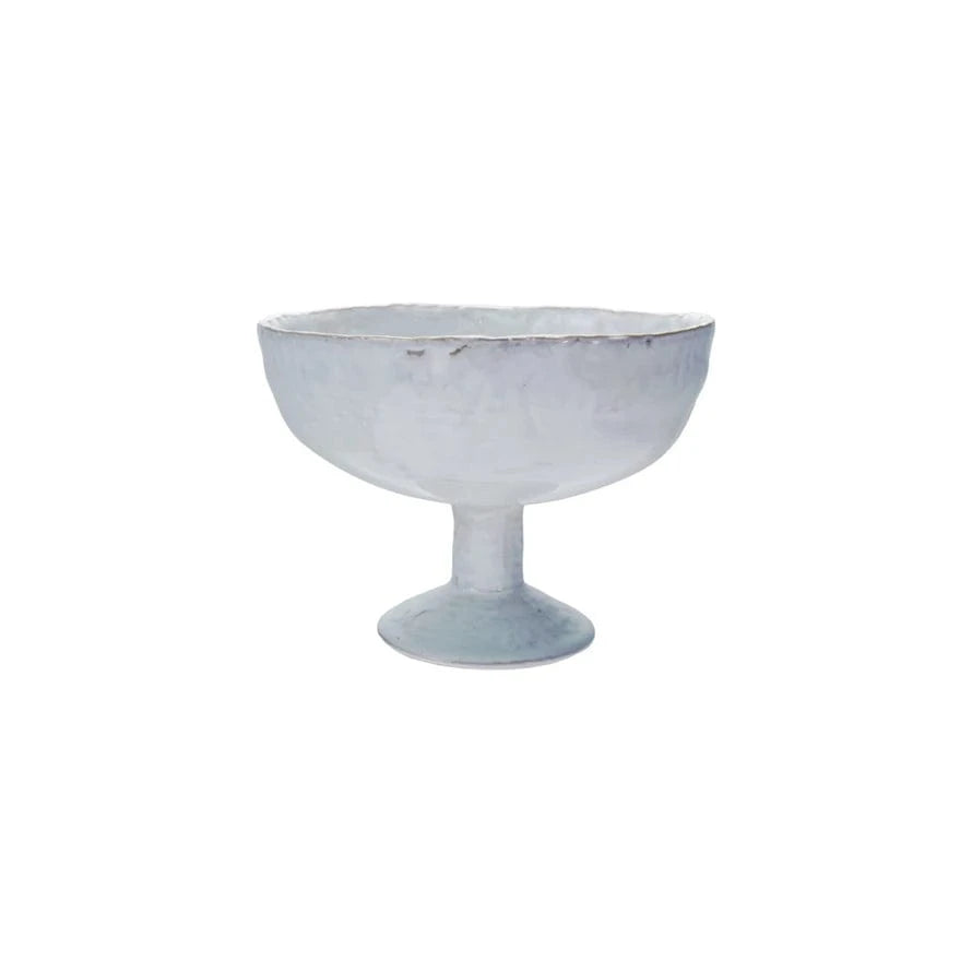 Bloomingville Stoneware Footed Bowl, Reactive Crackle Glaze (Each One Will Vary) - Little Miss Muffin Children & Home