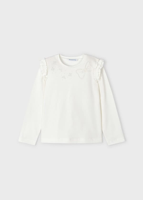 Mayoral Usa Inc Mayoral Ruffle Trim Long Sleeve Tee - Little Miss Muffin Children & Home