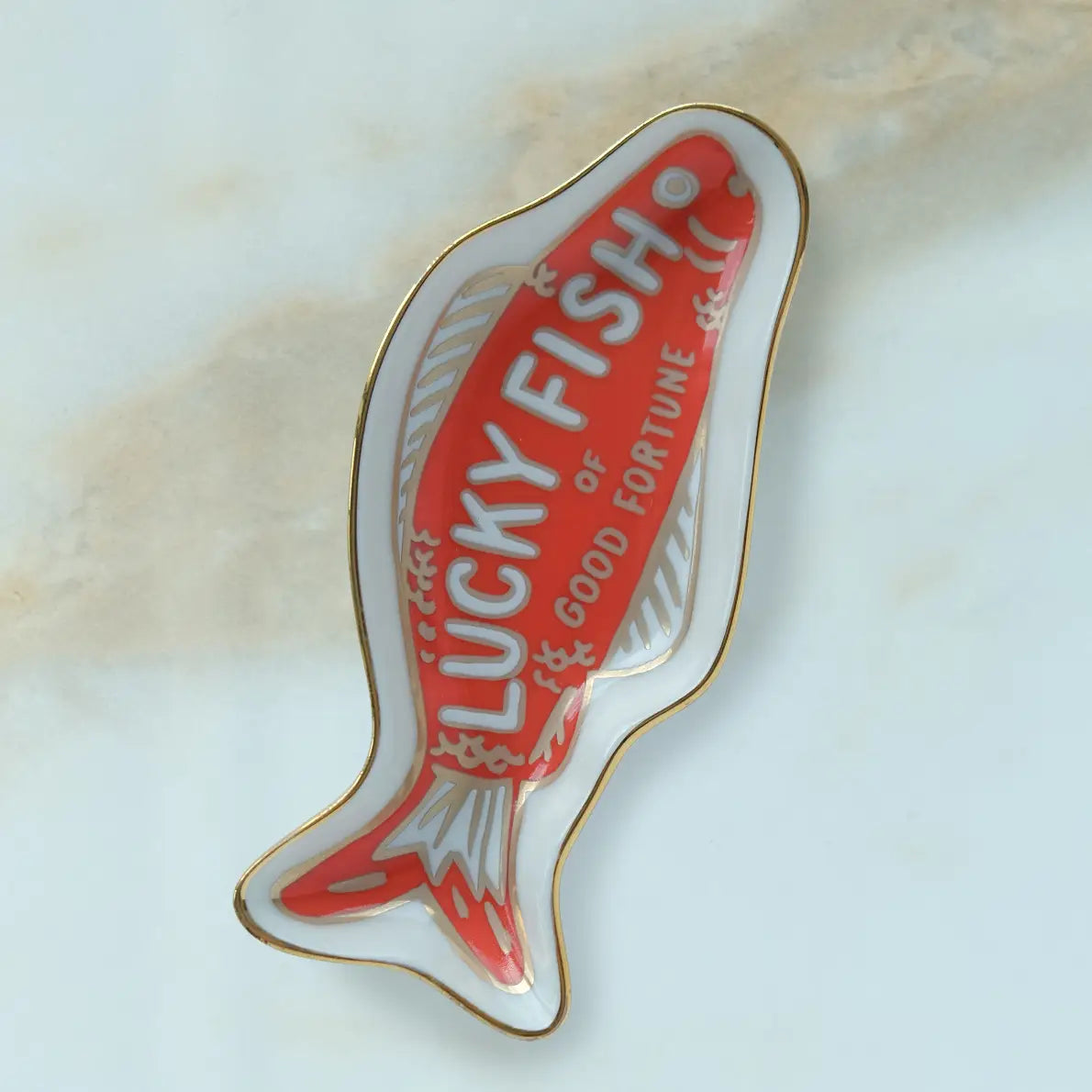Fortune Fish Porcelain Trinket Dish