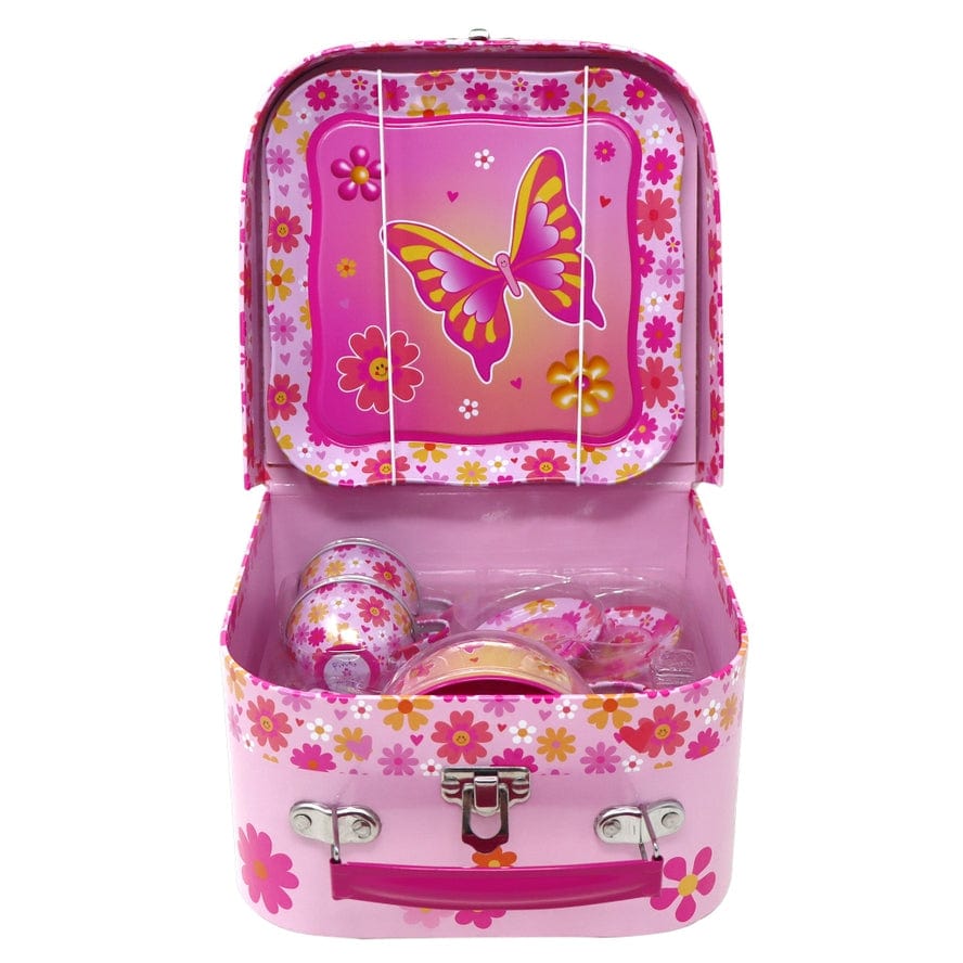 Pink Poppy Pink Poppy Vibrant Vacation High Tea Set, 7 Piece Set - Little Miss Muffin Children & Home