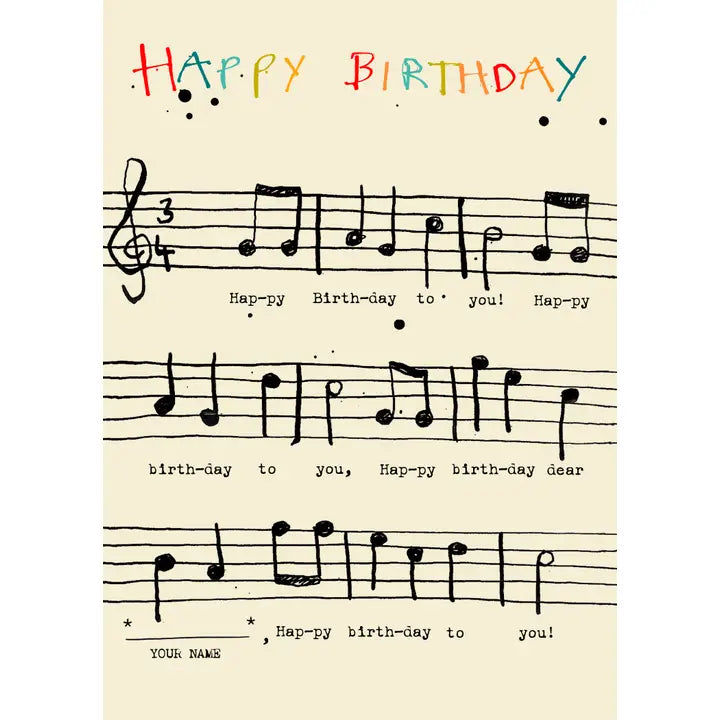 Birthday Song Greeting Card Poet and Painter