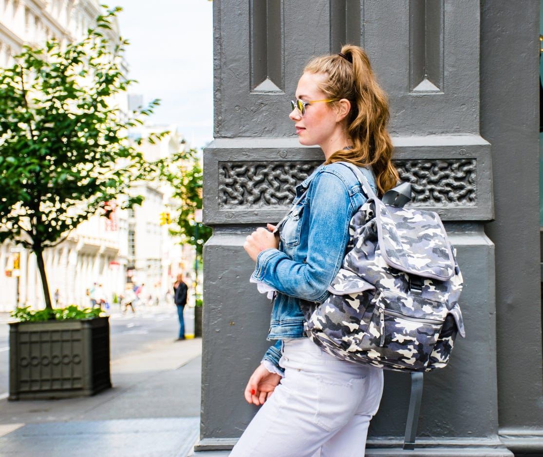Quilted Koala Quilted Koala Backpack Grey Camo - Little Miss Muffin Children & Home