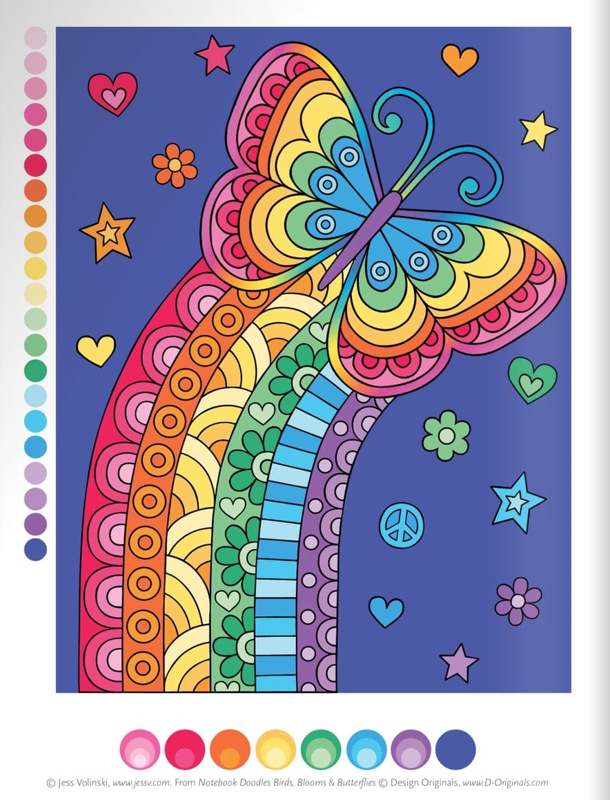Wellspring Wellspring Notebook Doodles Birds & Blooms Coloring Book - Little Miss Muffin Children & Home