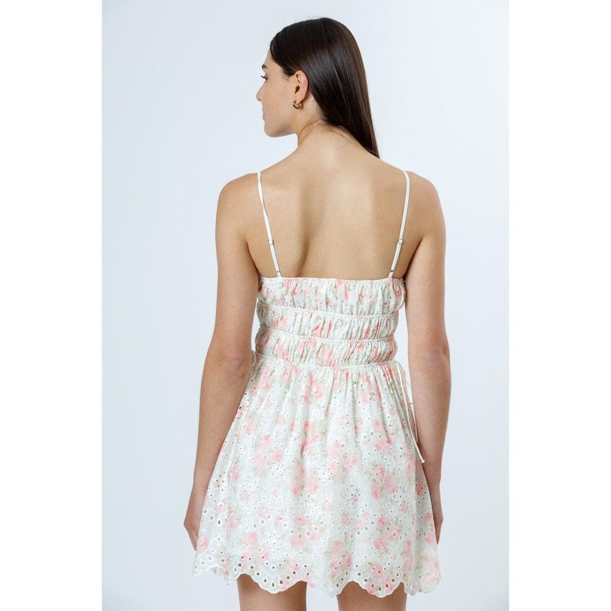 Storia Storia Cream Pink Floral Eyelet Lace Design Sundress - Little Miss Muffin Children & Home