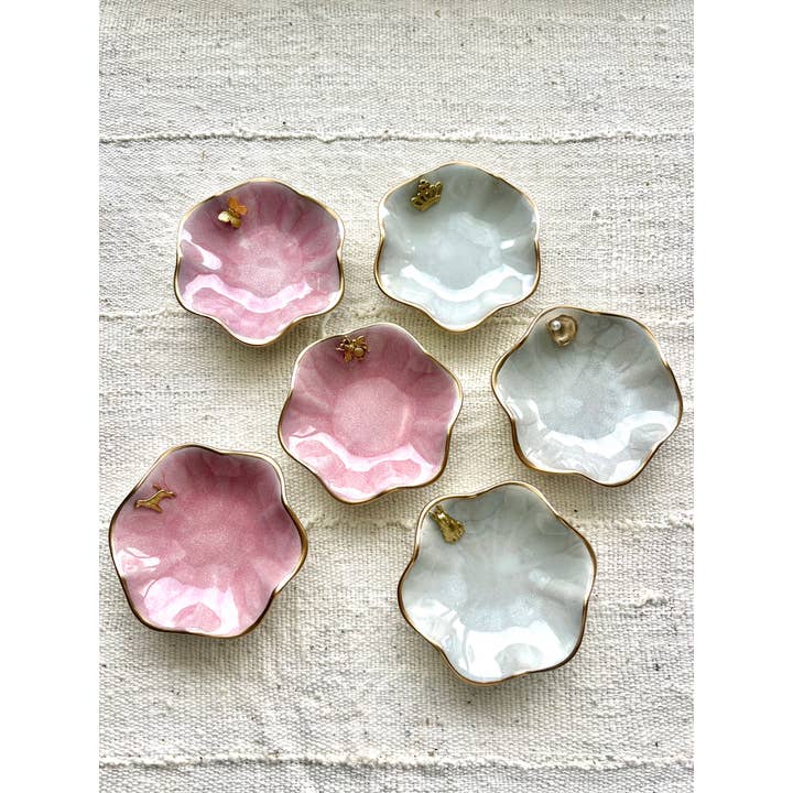 Ten Twenty Six Designs Ten Twenty Six Designs Lotus Flower Ceramic Dish with Crown - Little Miss Muffin Children & Home