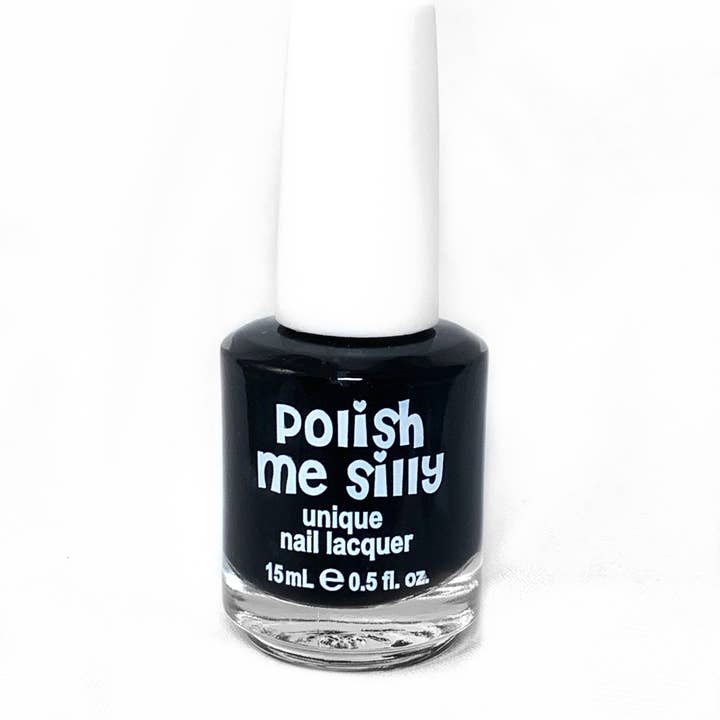 Polish Me Silly Blackout - Solid Black Creme Nail Polish Lacquer - Little Miss Muffin Children & Home