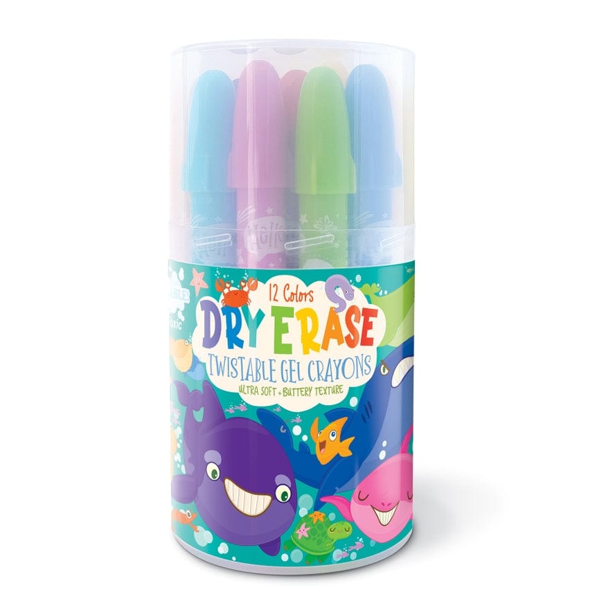 The Piggy Story The Piggy Story Dry Erase Twistable Gel Crayons, 12 Piece Set, 6 Container Styles - Little Miss Muffin Children & Home
