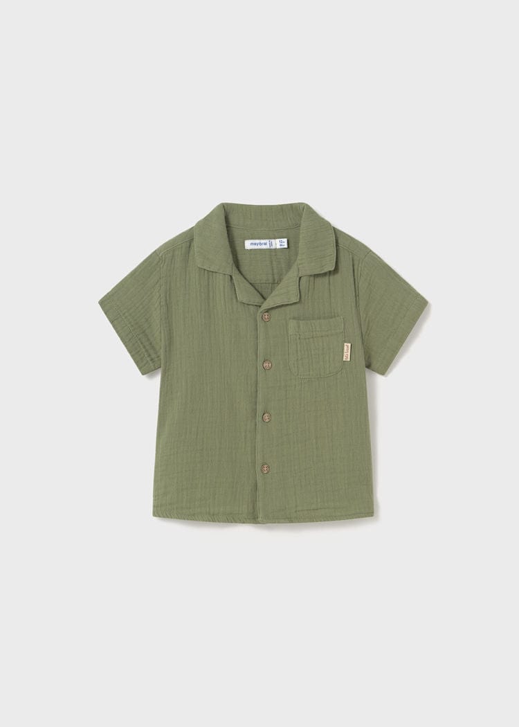 Mayoral Usa Inc Mayoral Bambula Button Up Shirt in Sage - Little Miss Muffin Children & Home