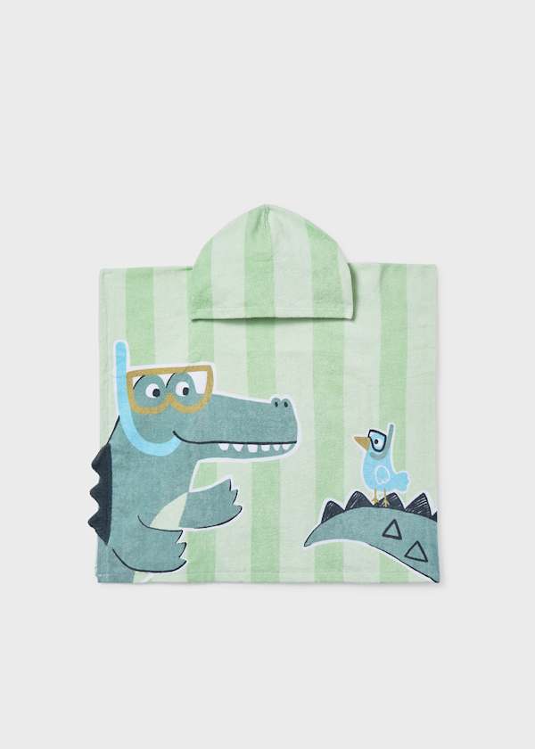 Mayoral Usa Inc Hooded Baby Beach Towel in Apple Green - Little Miss Muffin Children & Home
