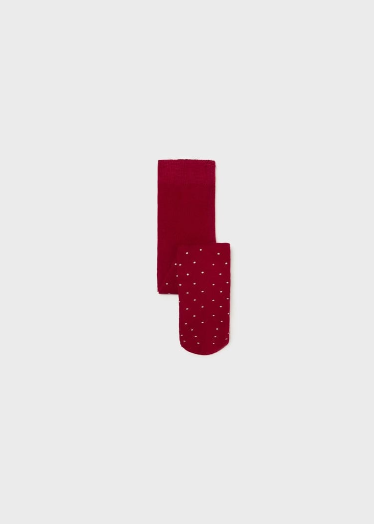 Mayoral Usa Inc Mayoral Glitter Polka Dot Tights for Baby in Cherry - Little Miss Muffin Children & Home