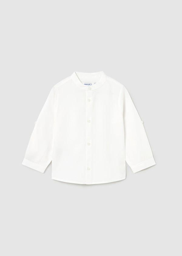 Mayoral Usa Inc Mayoral Long Sleeve Mandarin Collar Button Down Shirt - Little Miss Muffin Children & Home
