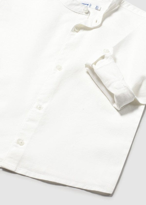 Mayoral Usa Inc Mayoral Long Sleeve Mandarin Collar Button Down Shirt - Little Miss Muffin Children & Home