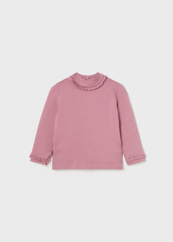 Mayoral Usa Inc Mayoral Ruffle Trim Mockneck Top for Baby Girl - Little Miss Muffin Children & Home