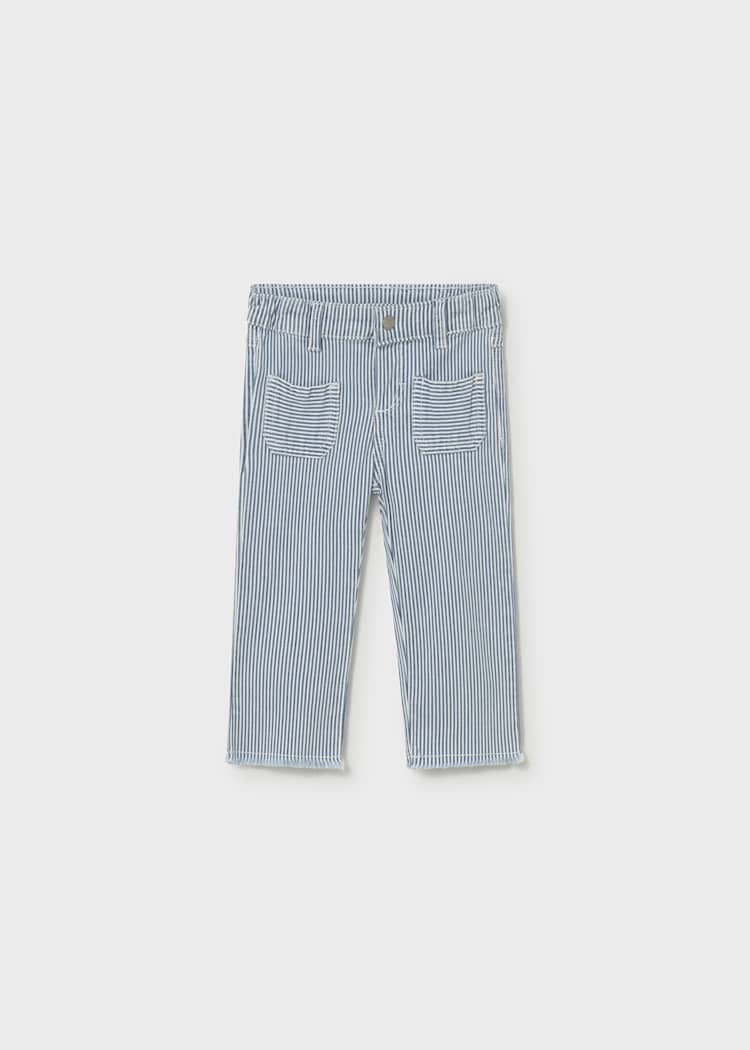 Patch Pocket Pants in Blue Stripe