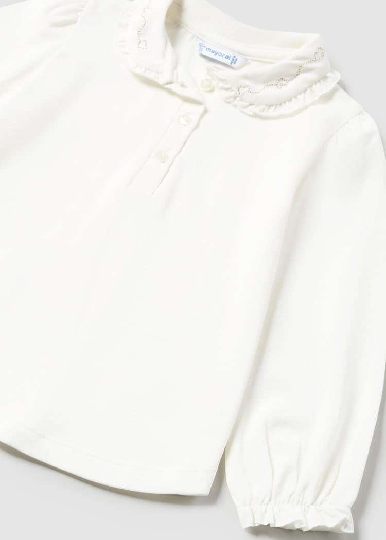 Mayoral Usa Inc Mayoral Ruffle Collar Long Sleeve Shirt for Baby Girl - Little Miss Muffin Children & Home