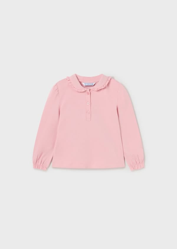Mayoral Usa Inc Mayoral Ruffle Collar Long Sleeve Polo Shirt for Baby Girl - Little Miss Muffin Children & Home