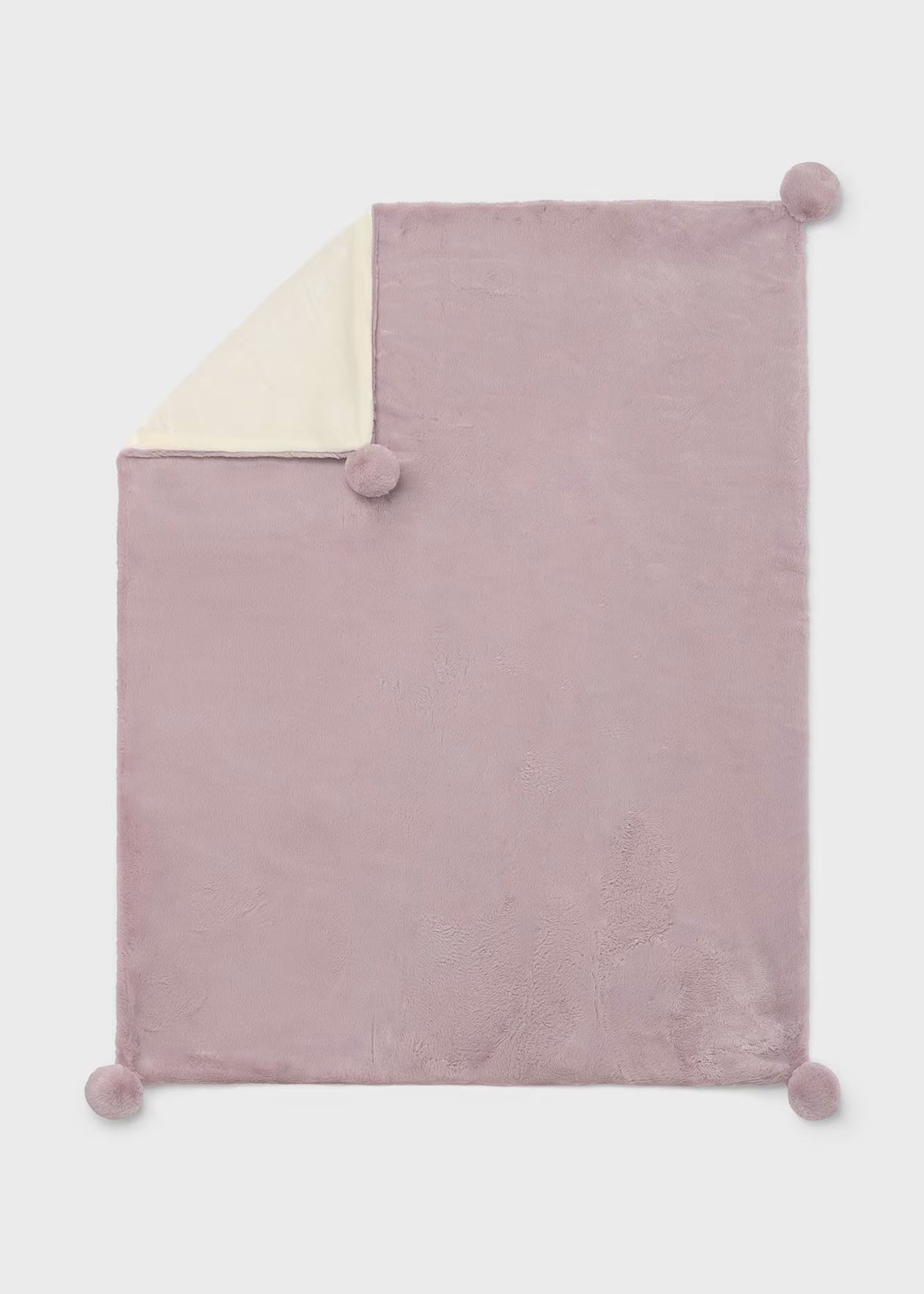 Mayoral Usa Inc Faux Fur Pom-Pom Blanket, 4 Colors Available - Little Miss Muffin Children & Home